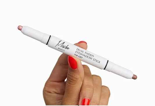 MISCHO BEAUTY Dual-Ended EyeShadow Stick Color
The Gift (soft pink shimmer + matte taupe)