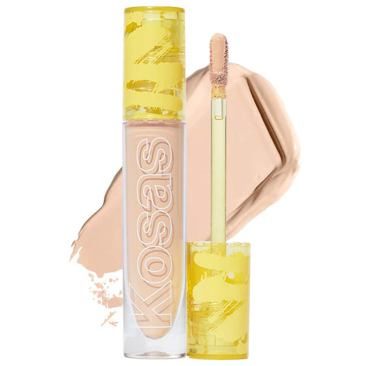 Kosas 
Revealer Super Creamy + Brightening Concealer with Caffeine and Hyaluronic Acid Tone 3.5 W - light+ with peachy golden undertones