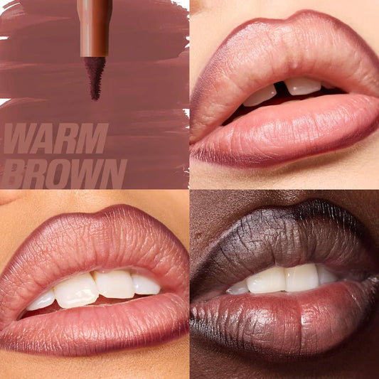 HUDA BEAUTY 
Lip Contour Lip Stain for 12-Hour Wear Color: Warm Brown - burnt brown