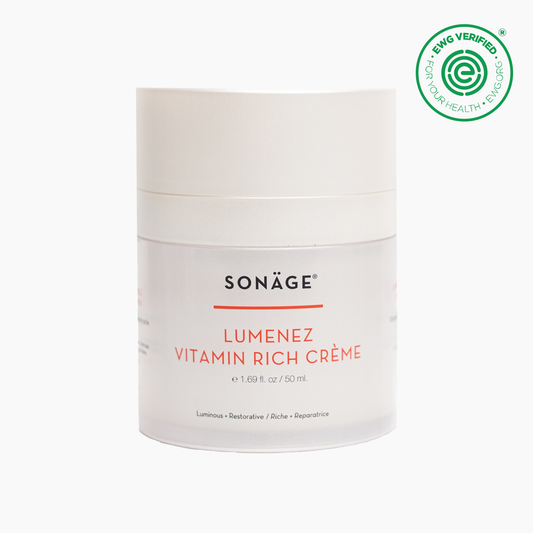 SONÄGE Lumenez Vitamin Rich Creme®
Vitamin C & E Moisturizer | Advanced Skin