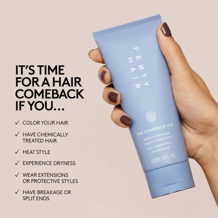Fenty Hair
The Comeback Kid Instant Damage Repair Treatment Size:150ml
