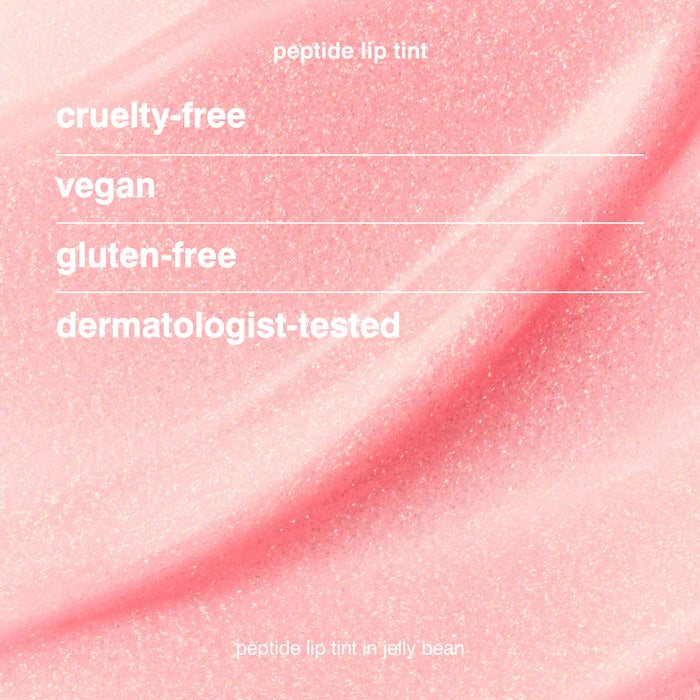 rhode 
Peptide Lip Tint Nourishing Glaze Color: Jelly Bean - shimmery sheer baby pink