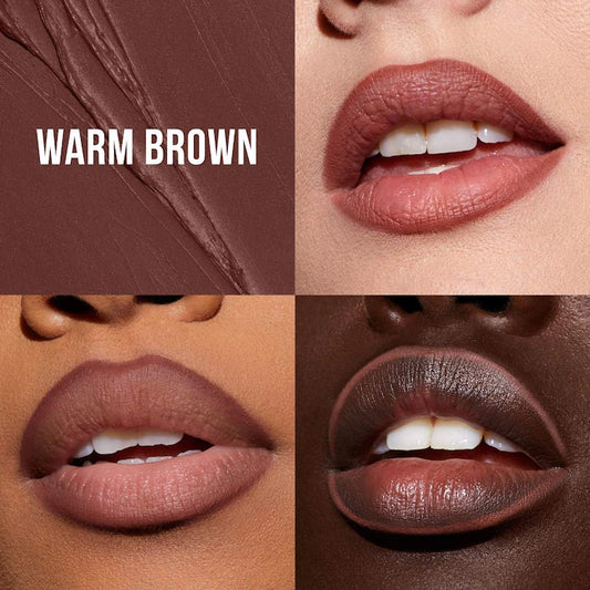 HUDA BEAUTY 
Lip Contour 2.0 Automatic Matte Lip Pencil Color: Warm Brown