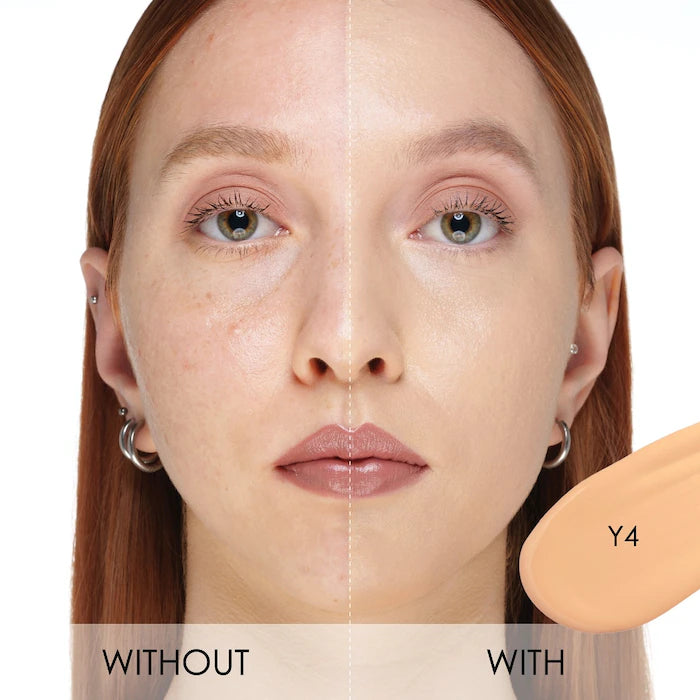 NATASHA DENONA 
Hy-Glam Brightening & Hydrating Medium to Full Coverage Crease Proof Serum Concealer Color: Y4 - light yellow