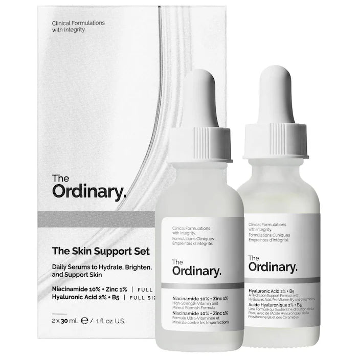 The Ordinary 
The Skin Support Set with Niacinamide + Hyaluronic Acid