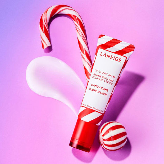 LANEIGE 
Lip Glowy Lightweight Hydration Balm with Shea Butter Scent Candy Cane