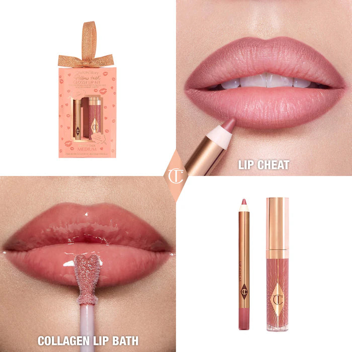 Charlotte Tilbury 
Mini Pillow Talk Glossy Lip Duos Color: Medium