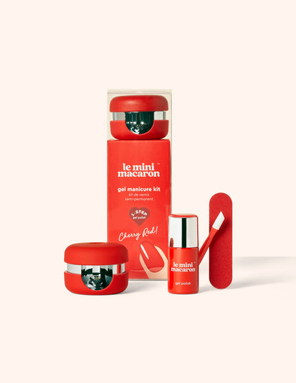 Le Mini Macaron 
Gel Manicure Kit Color: Cherry Red