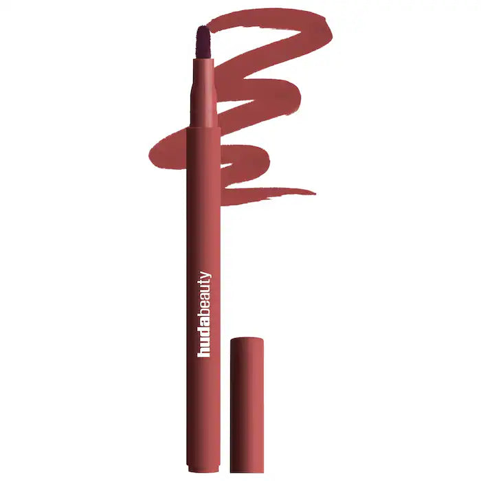 HUDA BEAUTY 
Lip Contour Lip Stain for 12-Hour Wear Color: Cinnamon - brick brownNew