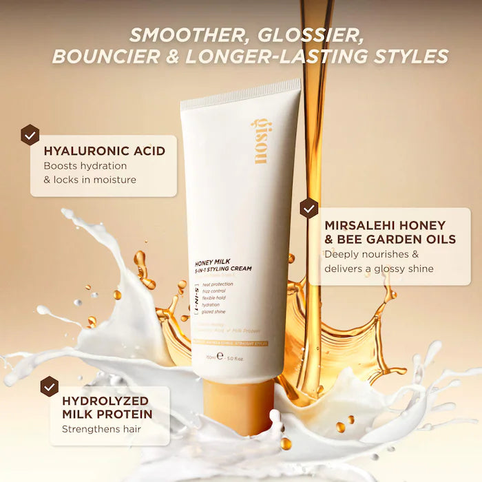 Gisou 
Honey Milk 5-in-1 Styling Cream Size:150ml