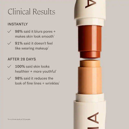 ILIA 
Skin Rewind Blurring Foundation and Concealer Complexion Stick Color: 12N Sycamore - Light with neutral undertones