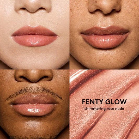 Fenty Beauty by Rihanna 
Gloss Bomb Universal Lip Luminizer Color: Fenty Glow - shimmering rose nude