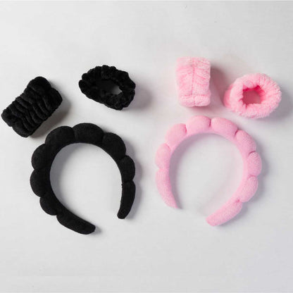 ARIA BEAUTY
Headband & Wristband Beauty Set in Pastel Pink