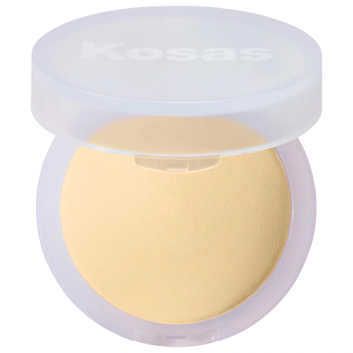 Kosas 
Cloud Set Baked Setting & Smoothing Talc-Free Vegan Powder Color: Buttery - sheer brightening yellow
