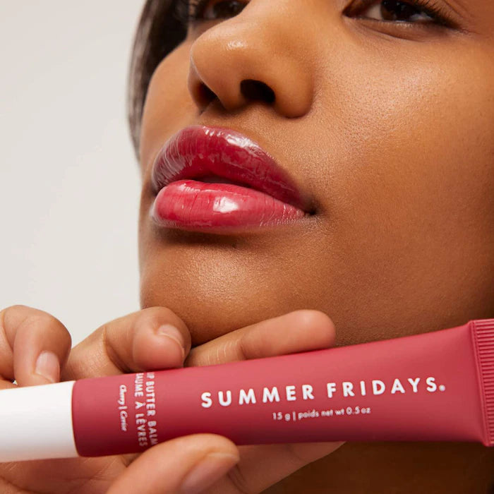 Summer Fridays 
Lip Butter Balm for Hydration & Shine Color: Cherry - sheer cherry red
