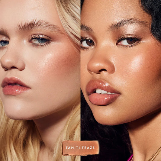 Fenty Beauty by Rihanna 
Fenty Cheeks Suede Waterproof Powder Blush Color:Tahiti Teaze