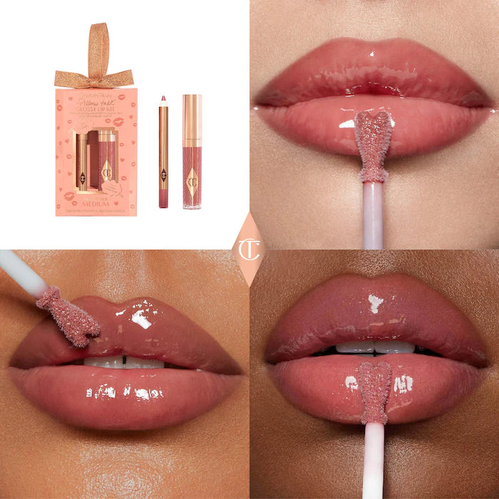 Charlotte Tilbury 
Mini Pillow Talk Glossy Lip Duos Color: Medium