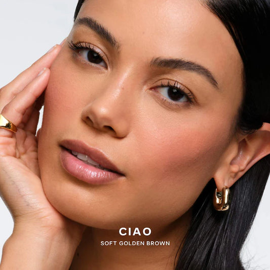 Saie 
SuperSuede™ Talc-Free Powder Blush Color: Ciao - soft golden brown