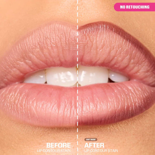 HUDA BEAUTY 
Lip Contour Lip Stain for 12-Hour Wear Color: Soft Nude - neutral brown
