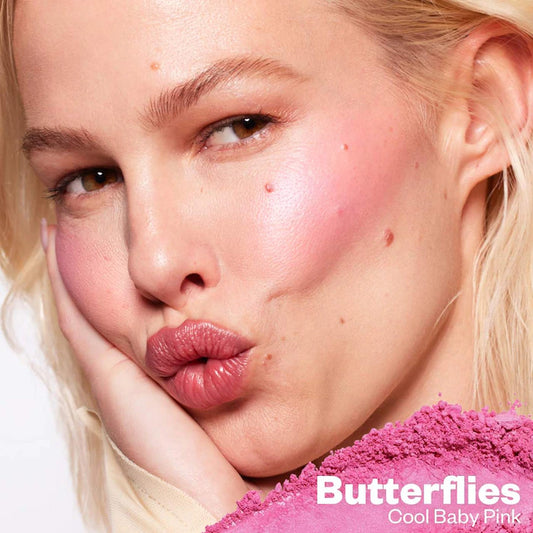 Kosas 
Blush is Life Baked Talc-Free Dimensional + Brightening Blush Color: Butterflies - cool baby pink