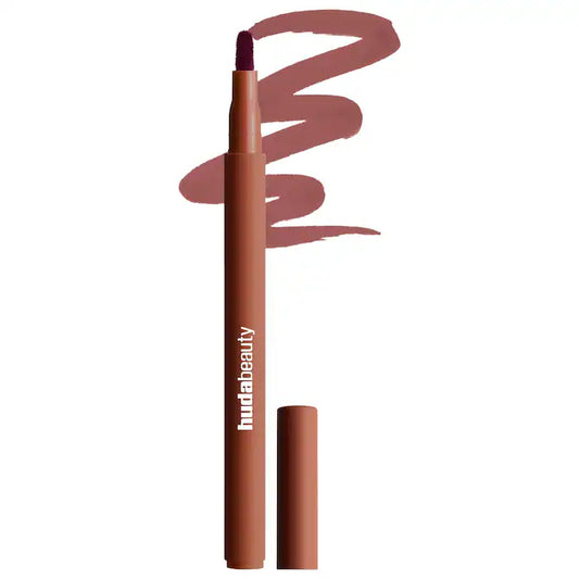 HUDA BEAUTY 
Lip Contour Lip Stain for 12-Hour Wear Color: Warm Brown - burnt brown