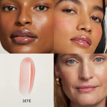 MERIT 
Shade Slick Hydrating Tinted Lip Oil Color: Jeté - sheer natural
