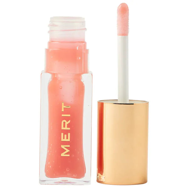 MERIT 
Shade Slick Hydrating Tinted Lip Oil Color: Jeté - sheer natural