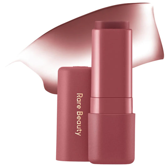 Rare Beauty by Selena Gomez 
Find Comfort Lip Butter Balm + Overnight Mask with Hyaluronic Acid Butter Color: Uplifting - deep cool berry | subtle vanilla scent