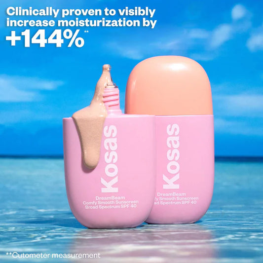 Kosas 
DreamBeam Silicone-Free Mineral Sunscreen SPF 40 with Ceramides and Peptides Color: DreamBeam