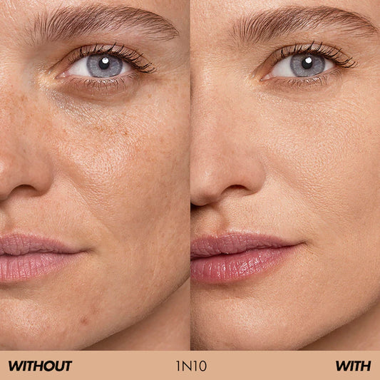 MAKE UP FOR EVER 
HD Skin Waterproof Natural Matte Foundation Color: 1N10 Ivory - for fair to light skin tones with neutral undertones
