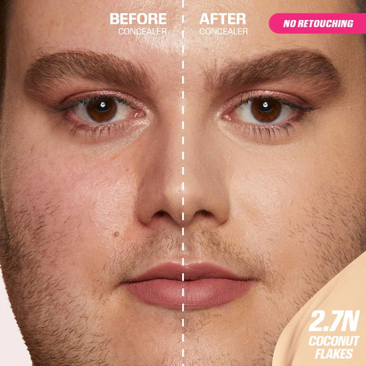 HUDA BEAUTY 
#FauxFilter Matte Buildable Coverage Waterproof Concealer Color: Coconut Flakes 2.7 Neutral - light skin tones with neutral undertones