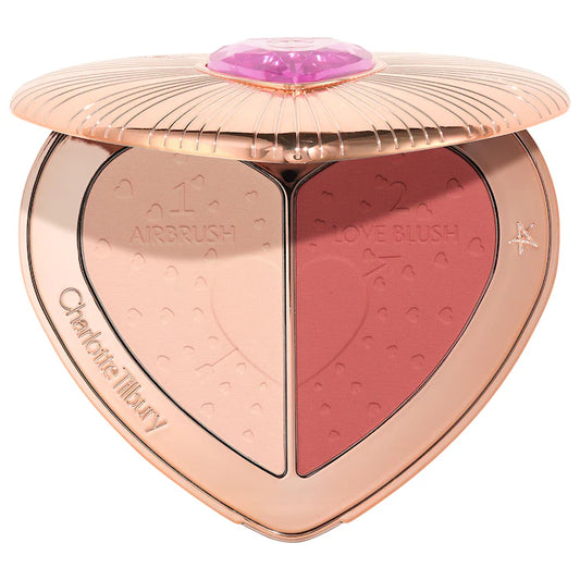 Charlotte Tilbury 
Pillow Talk Beauty Soulmates Airbrush Flawless Finish Brightening and Blush Powder Palette Color: Pillow Talk Flawless Peach