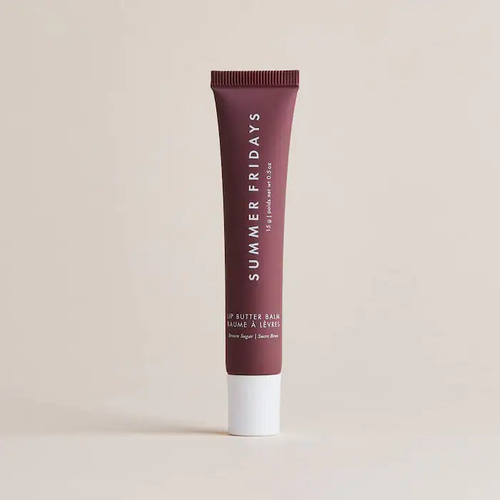 Summer Fridays 
Lip Butter Balm for Hydration & Shine Color: Brown Sugar - sheer nude