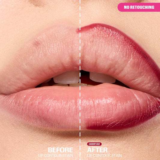 HUDA BEAUTY 
Lip Contour Lip Stain for 12-Hour Wear Color: Cherry Red - blue-toned red