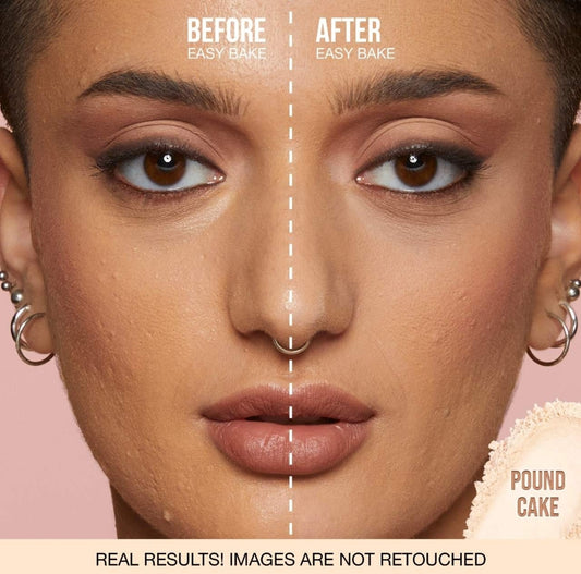 HUDA BEAUTY 
Mini Easy Bake Loose Baking & Setting Powder Color: Pound Cake - fair, light, medium, and tan skin tones. golden undertones brighten and disguise under-eye darkness.
