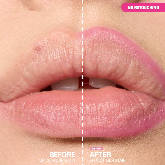 HUDA BEAUTY 
Lip Contour Lip Stain for 12-Hour Wear Color: Baby Pink - soft pink