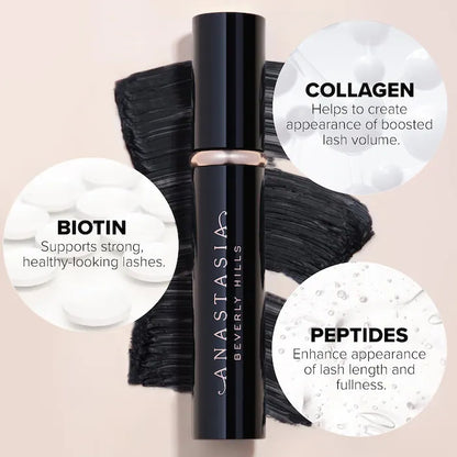 Anastasia Beverly Hills 
Lash Sculpt Lengthening & Volumizing Mascara Color: Black - intense black, soft matte