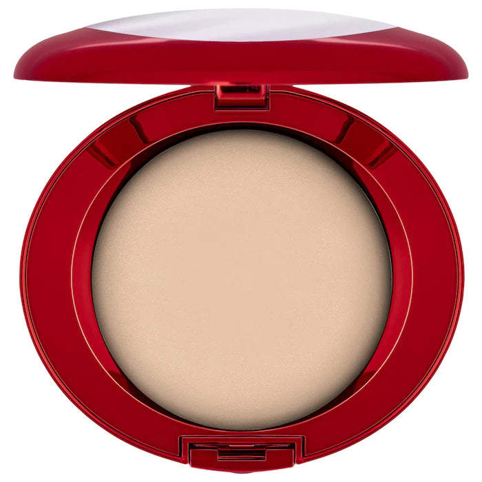 ONE/SIZE by Patrick Starrr 
Bouclé Silk Airbrushed Talc-Free Finishing Powder Color: Medium - medium, neutral undertones