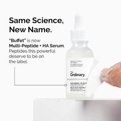 The Ordinary 
Multi-Peptide + Hyaluronic Acid Serum for Firmness and Elasticity Size:30ml