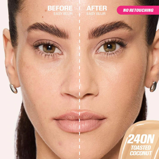 HUDA BEAUTY 
Easy Blur Natural Airbrush Foundation with Niacinamide Toasted Coconut 240N - Light-Medium skin with a neutral undertone