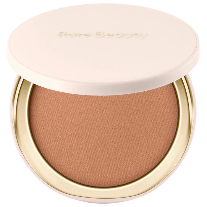 Rare Beauty by Selena Gomez 
Warm Wishes Soft Matte Powder Bronzer Color: Warmed Up - light brown with neutral warm undertone