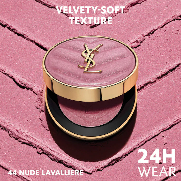 Yves Saint Laurent 
Make Me Blush 24H Buildable Powder Blush Color: 44 Nude Lavalliere - iconic dusty pink satin