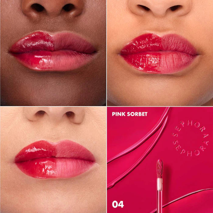 SEPHORA COLLECTION 
Totally Juicy Lip Tint Color: 04 Pink Sorbet - hot pink
