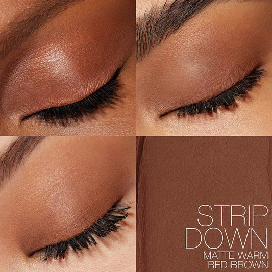 NARS 
Total Seduction Smudge-Proof Eyeshadow Stick Color: Strip Down - matte warm red brown