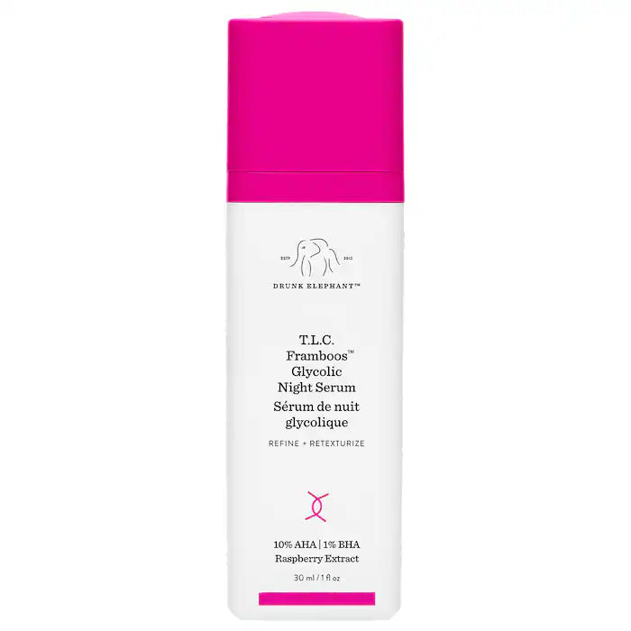 Drunk Elephant 
T.L.C. Framboos™ Glycolic Resurfacing Night Serum