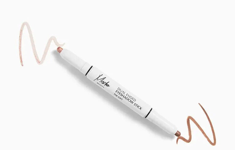 MISCHO BEAUTY Dual-Ended EyeShadow Stick Color
The Gift (soft pink shimmer + matte taupe)