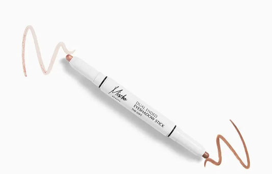 MISCHO BEAUTY Dual-Ended EyeShadow Stick Color
The Gift (soft pink shimmer + matte taupe)