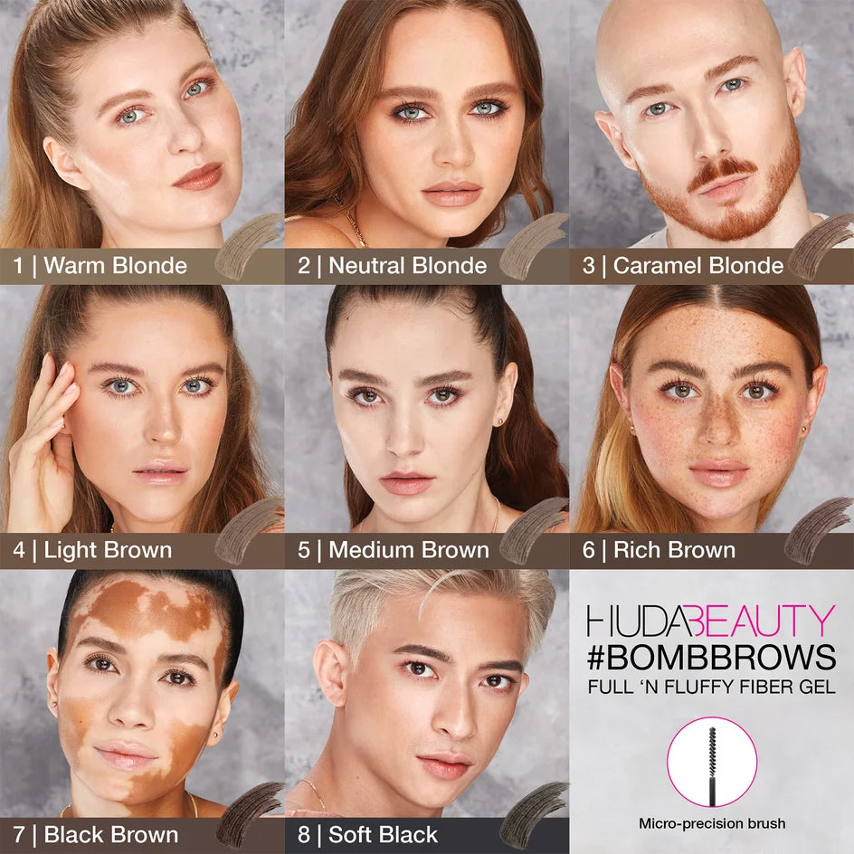 Huda Beauty #BOMBBROWS Full N'Fluffy Fiber Gel 05 - Medium Brown