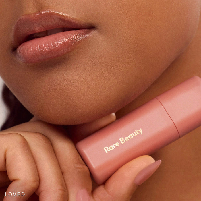 Rare Beauty by Selena Gomez 
Find Comfort Lip Butter Balm + Overnight Mask with Hyaluronic Acid Butter Color: Loved - tea rose | subtle vanilla scentNew