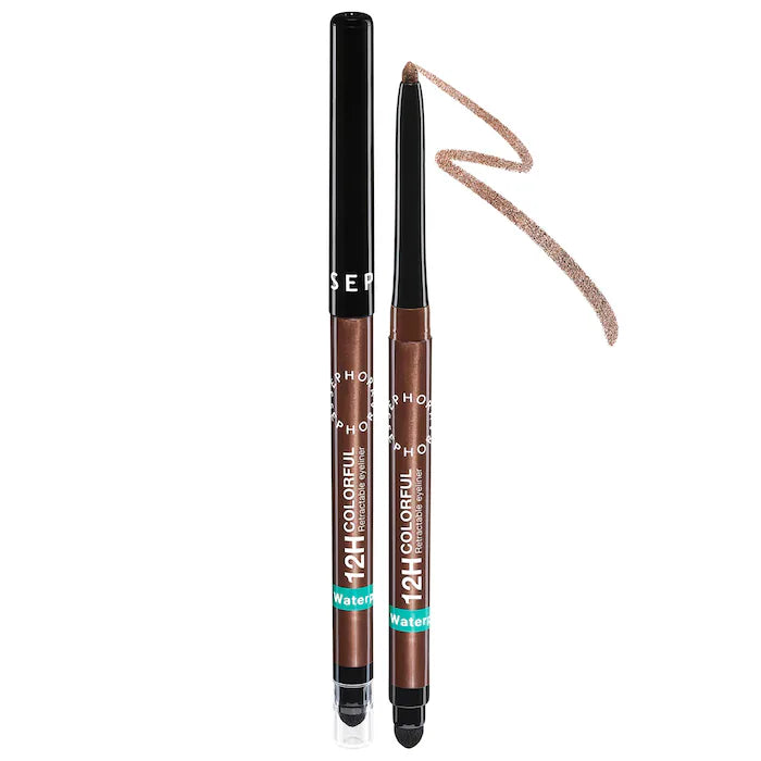 SEPHORA COLLECTION 
12HR Colorful Waterproof Retractable Eyeliner Color: 08 Shimmer Espresso - brown shimmer